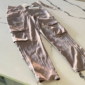 INTERMIX Taupe Satin Utility Pants